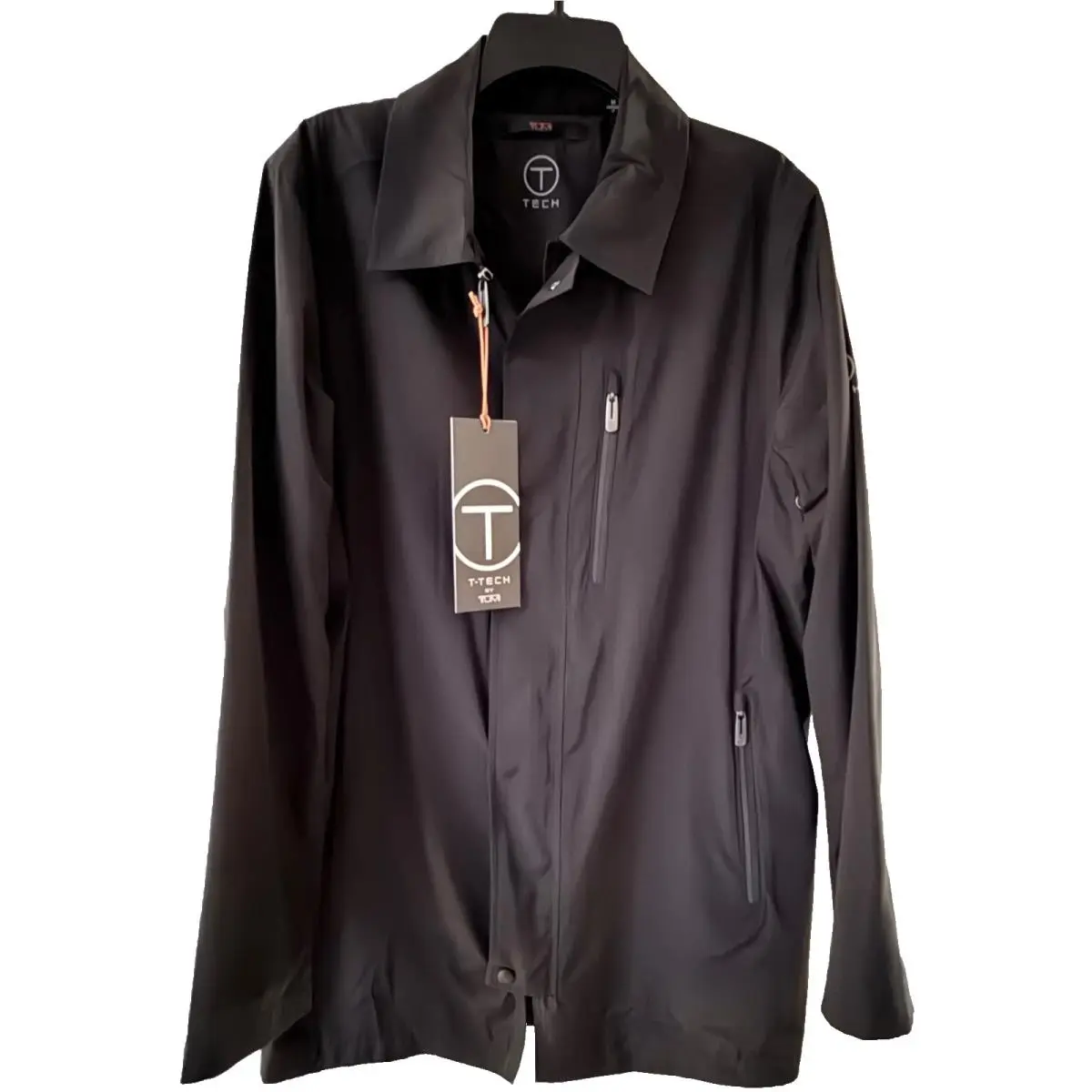 Mens T-tech Pack-a-way Black Jacket For Travel Rain Medium by Tumi