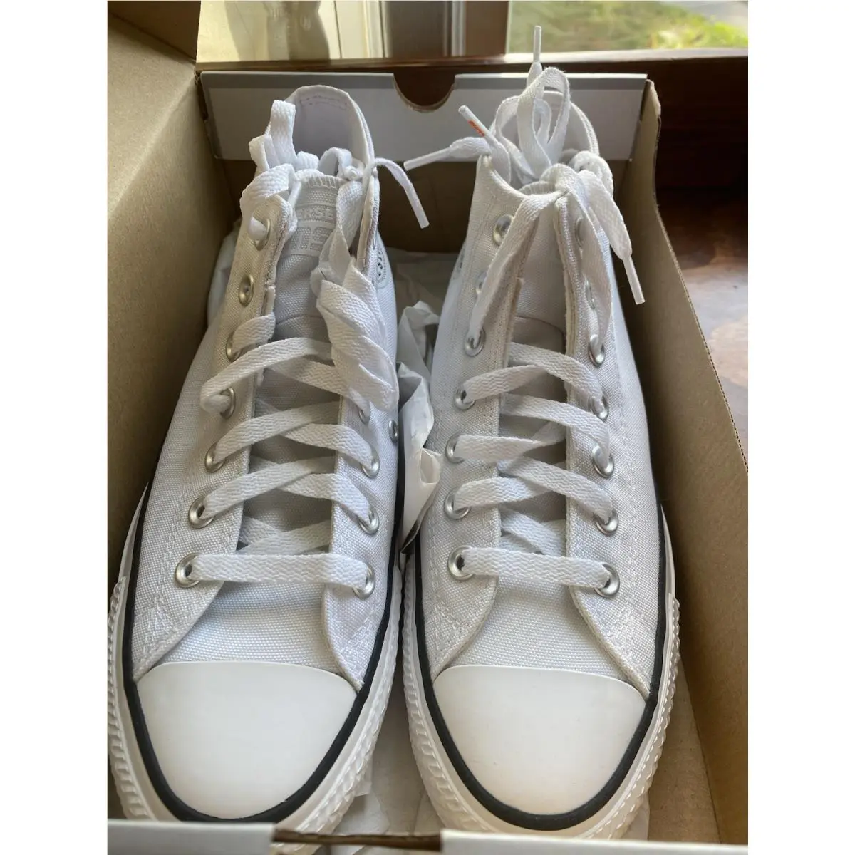 Converse Chuck Taylor Pro High Top White/white/blk Size: 6.5 M / 8.5 W Unisex