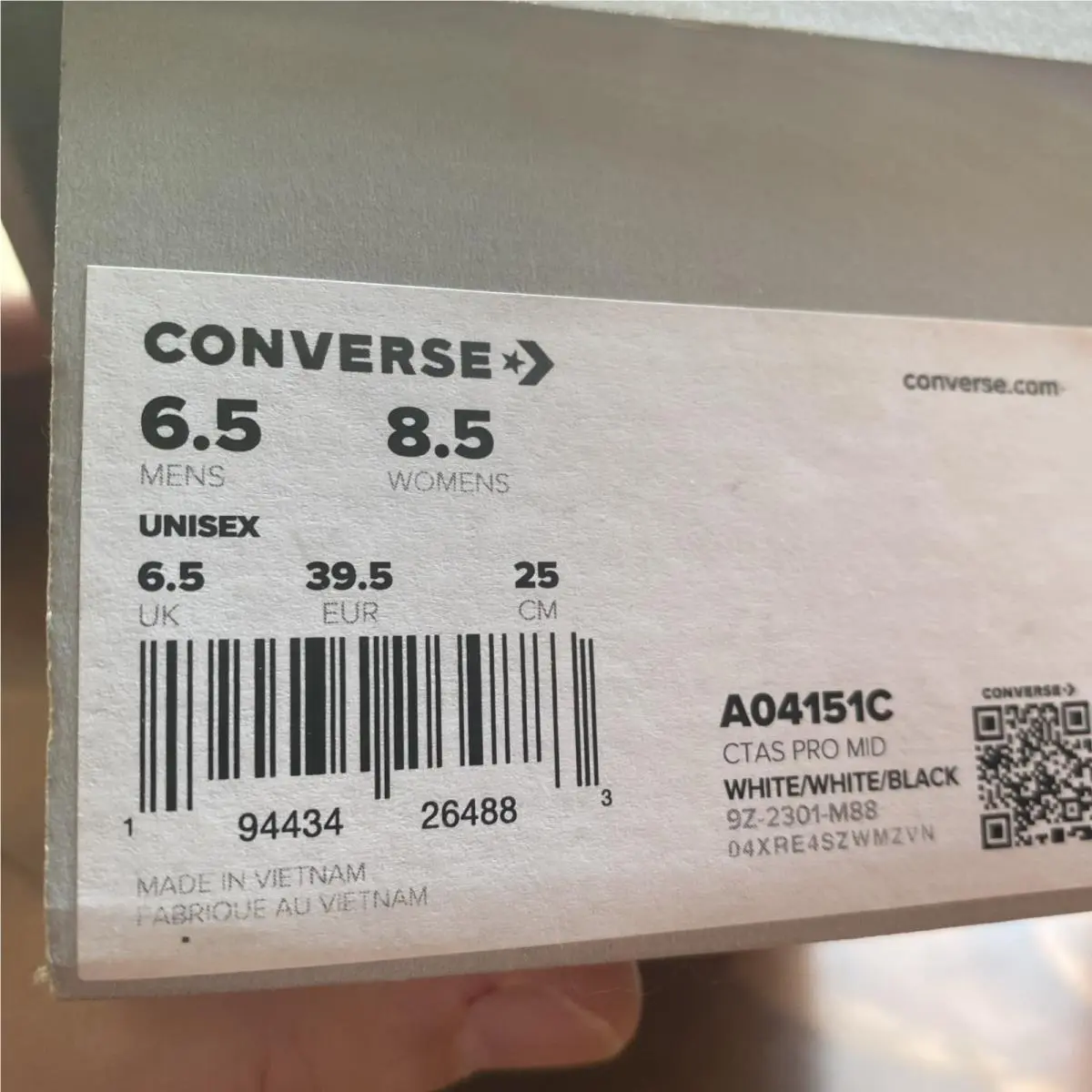 Converse shoes - Converse Chuck Taylor All Star Pro - A04151C - White (UPC: 194434264883) 9
