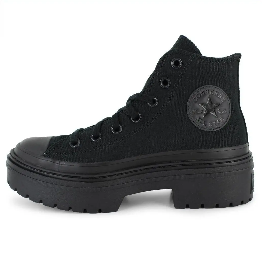 Size 9 - Converse Chuck Taylor All Star Lugged Heel Lift Black Monochrome Women