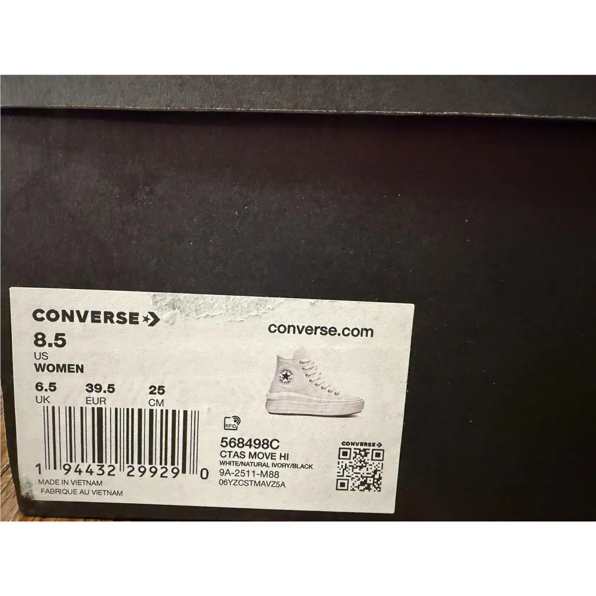 Converse shoes - Chuck Taylor All Star Move High Top - White (UPC: 0194432299290) 6