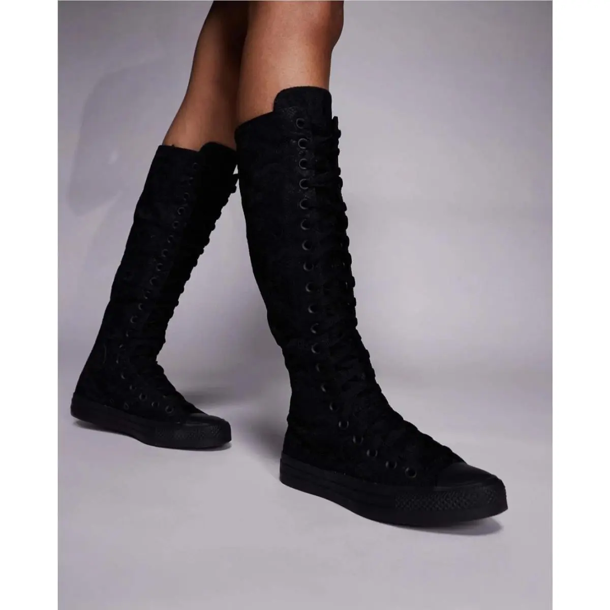 Converse Chuck Taylor All Star Ctas Xxhi Unisex W9 M7 Zip Knee Black Monochrome