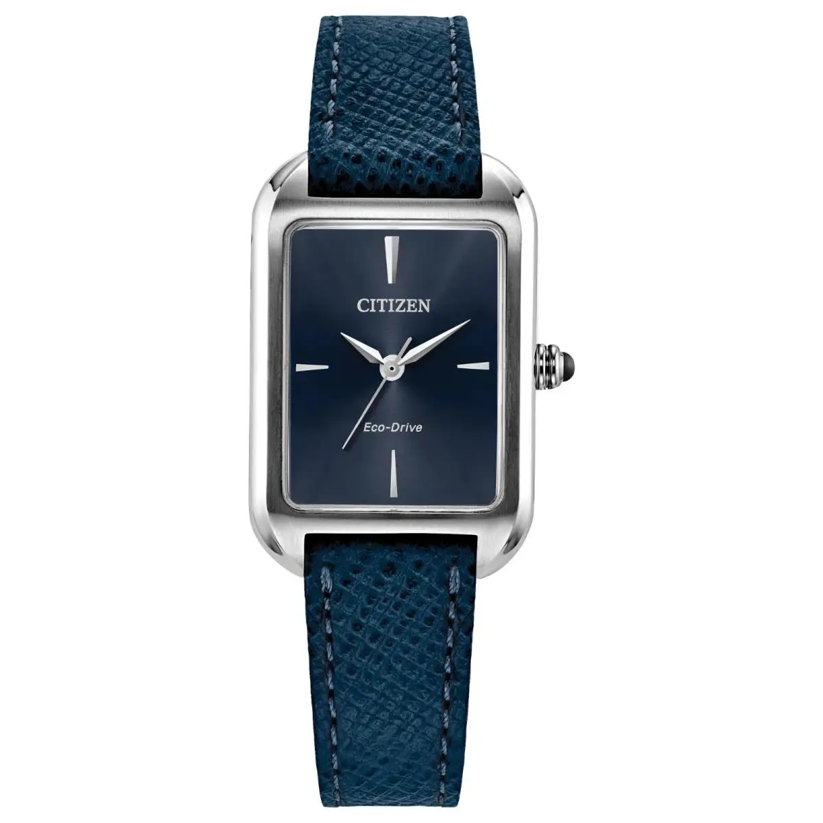 Citizen Dress Classic Blue Dial Leather Strap Women`s Watch EM1190-06L