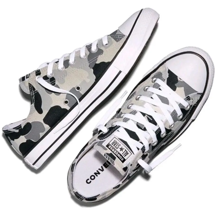 Converse Chuck Taylor All Star Low Unisex Men 7 Women 9 Gray Camoflage