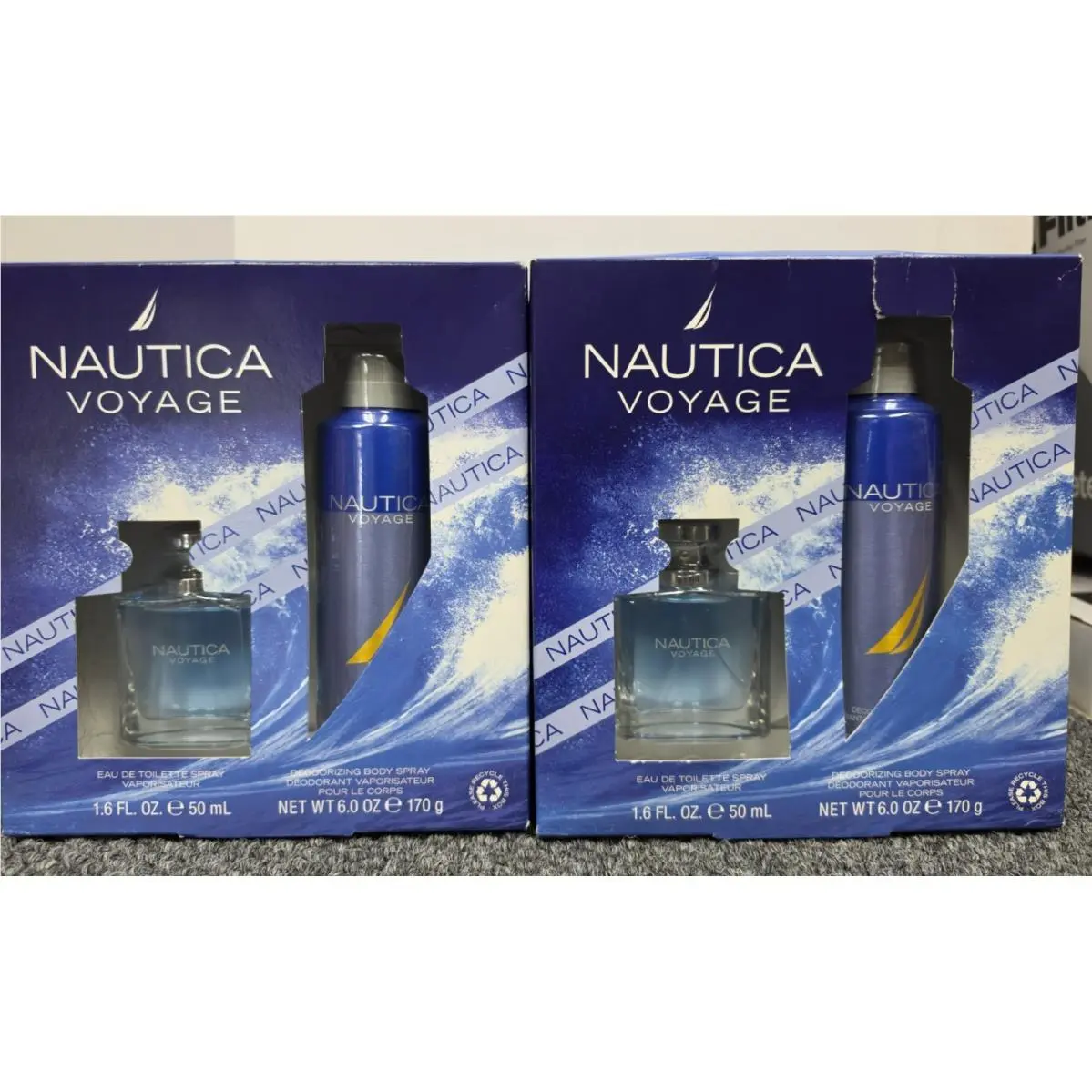 2X  Voyage 2 Pc Gift Set - 1.6 oz Eau de Toilette Spray 6 oz Body Spray by Nautica