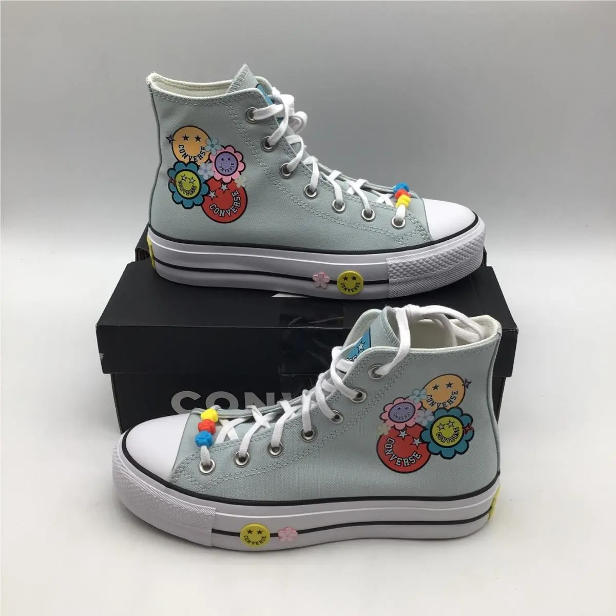 Converse Ctas You Dew You Sunflower Smiles High Top A16296C Womens Size 8