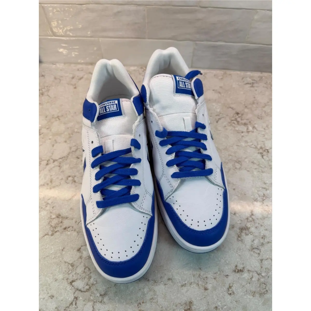 Converse Weapon Low White Royal Blue Leather Sneakers Mens 11