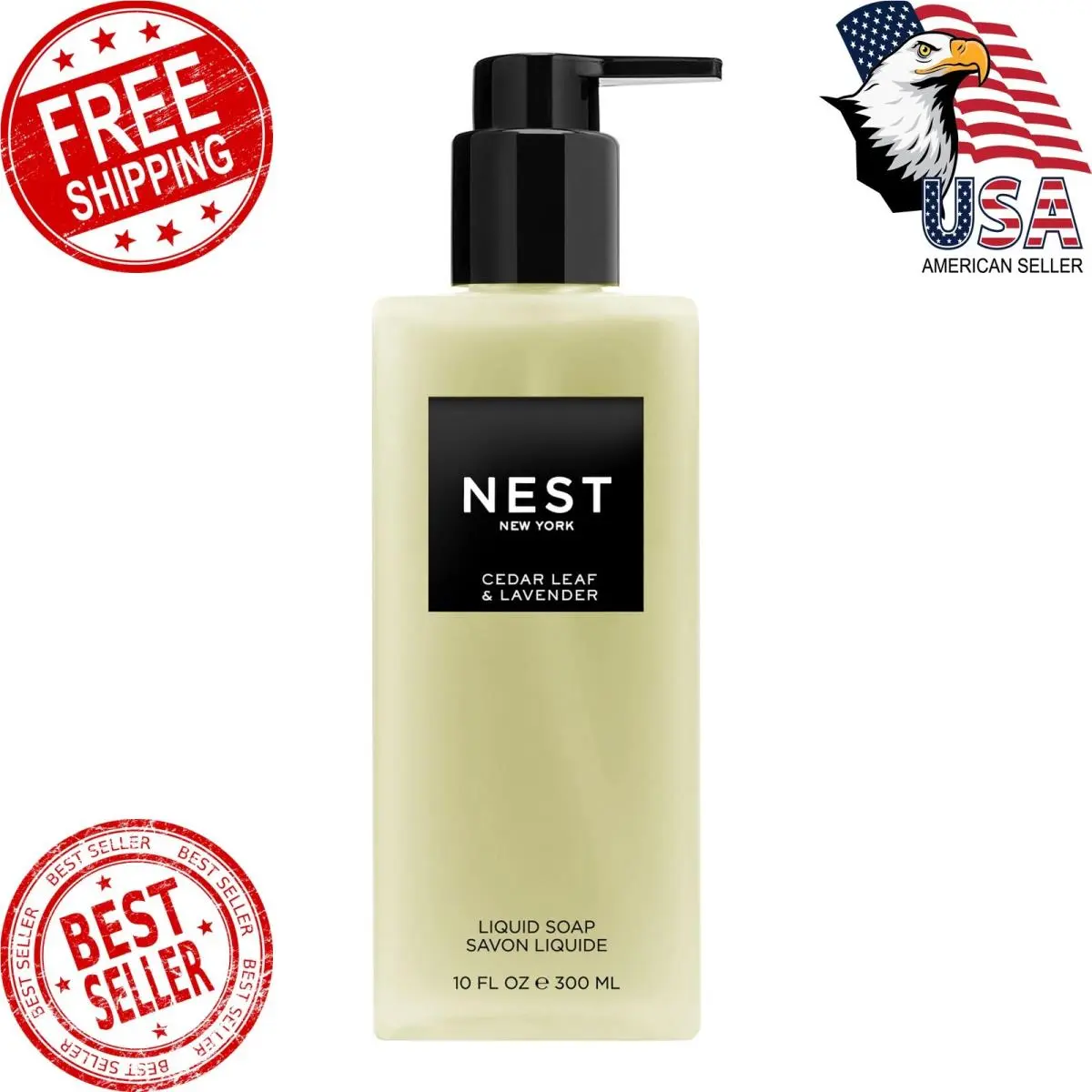 Nest New York Liquid Soap Cedar Leaf and Lavender - 10 fl oz - Cleanses by NEST New York