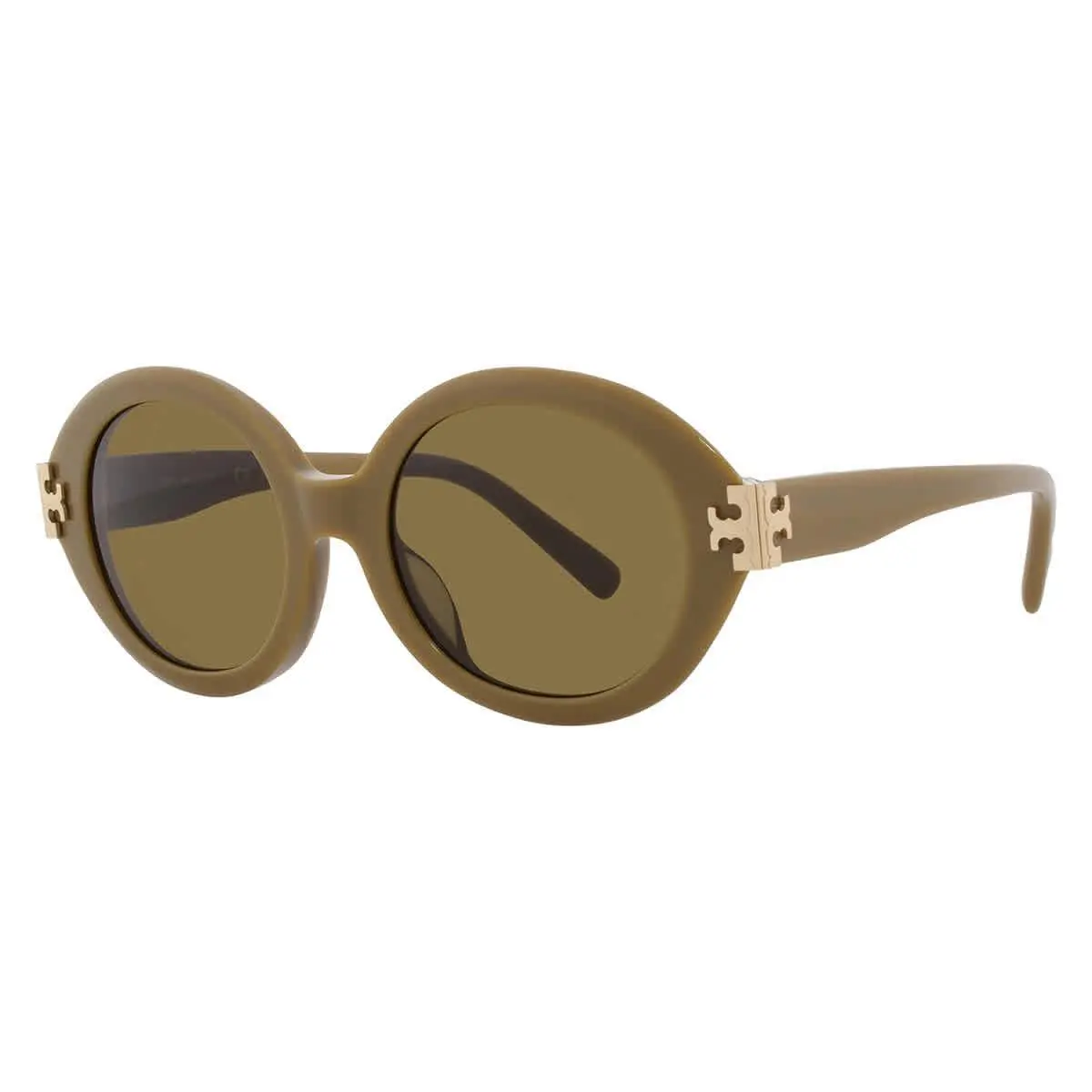 Olive Brown Oval Ladies Sunglasses TY7210U 201073 52 TY7210U 201073 by Tory Burch