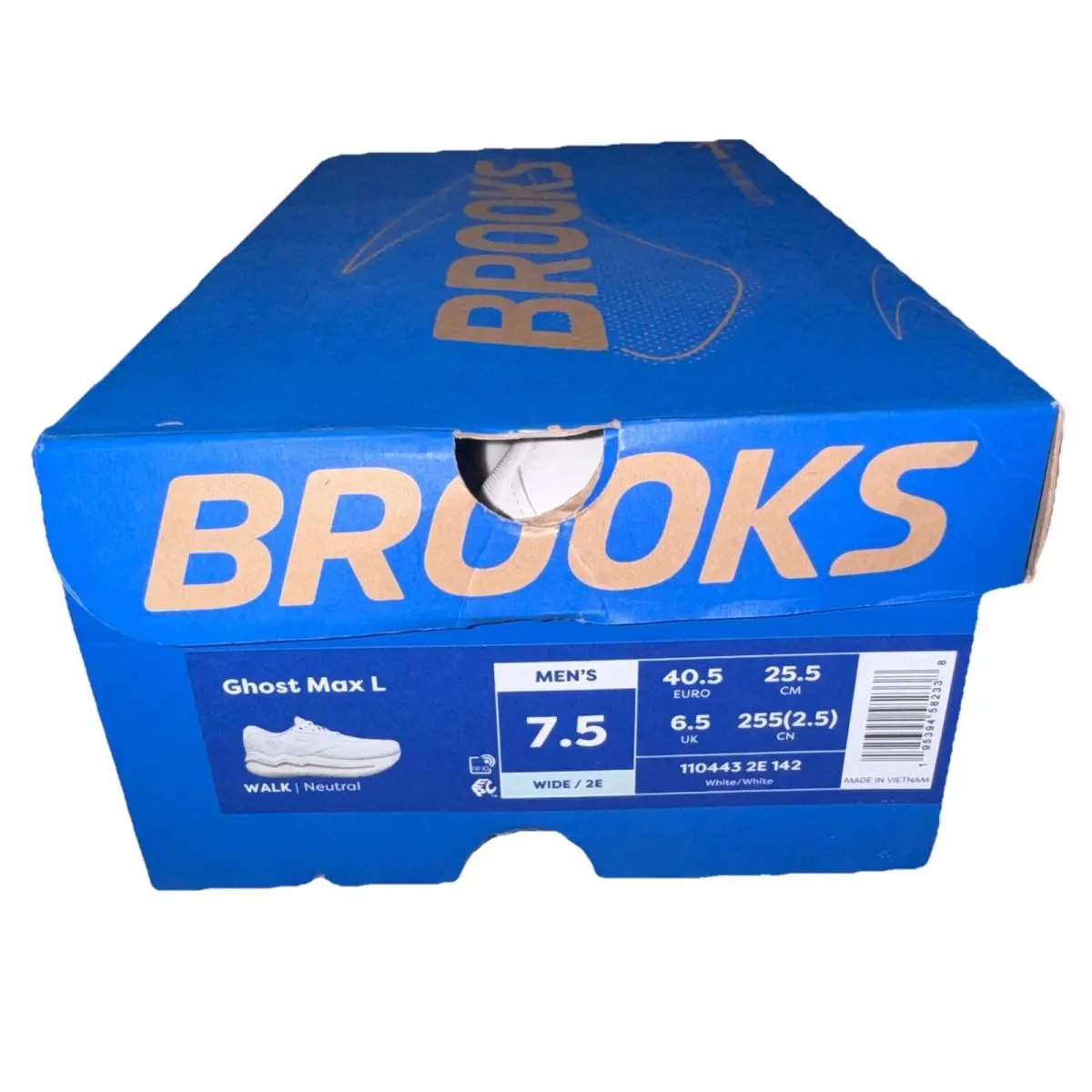 Brooks shoes - Brooks Ghost Max L - Ghost Max - 110443-2E-142 - White (UPC: 0195394582338) 8