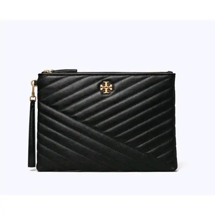 Tory Burch Kira Chevron Small Pouch Black