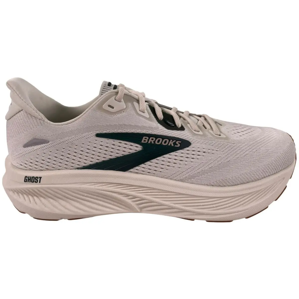Brooks Ghost 18 Running Shoes Grey Spruce Tan Lightweight Gym Men`s Sz 10