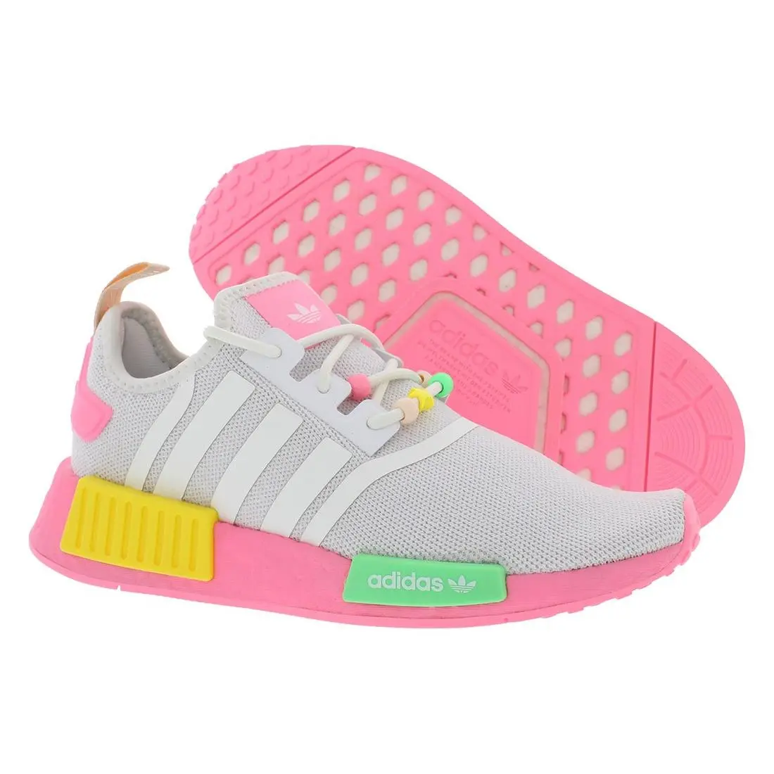 Adidas shoes - HP7882 - HP7882 - White/Pink/Yellow, Main: White 4