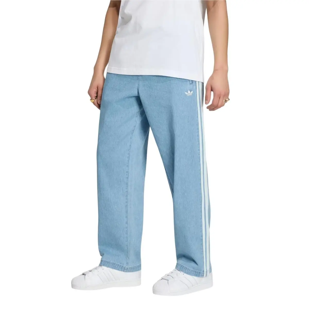 Adidas clothing - Adidas Originals Summer Glow Denim Firebird Track Pants - Blue 0