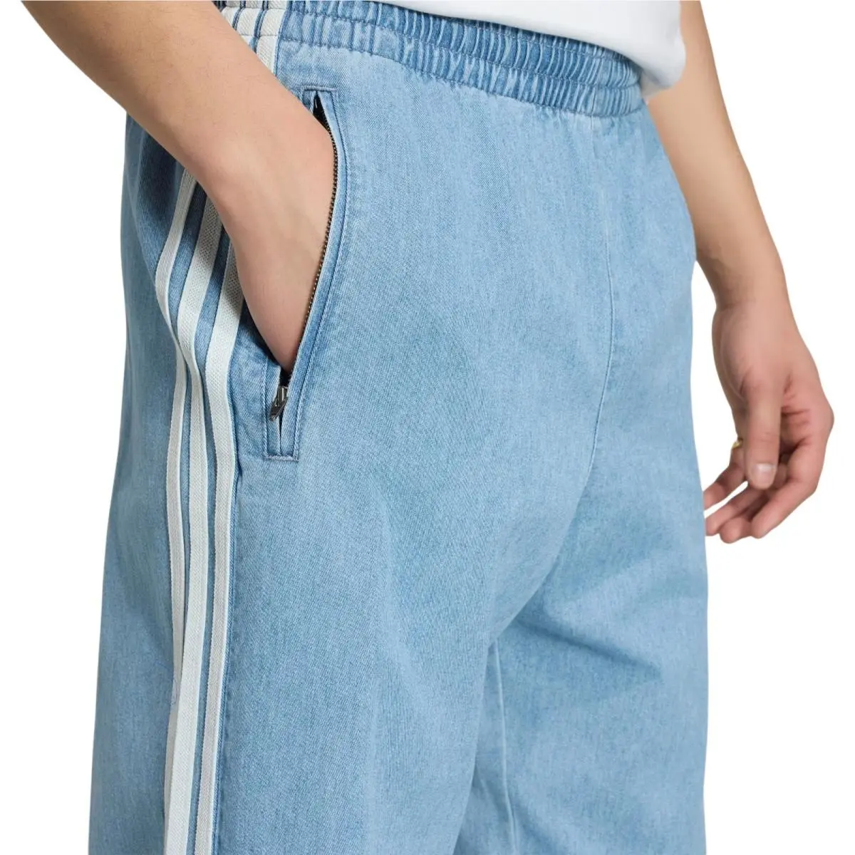 Adidas clothing - Adidas Originals Summer Glow Denim Firebird Track Pants - Blue 2