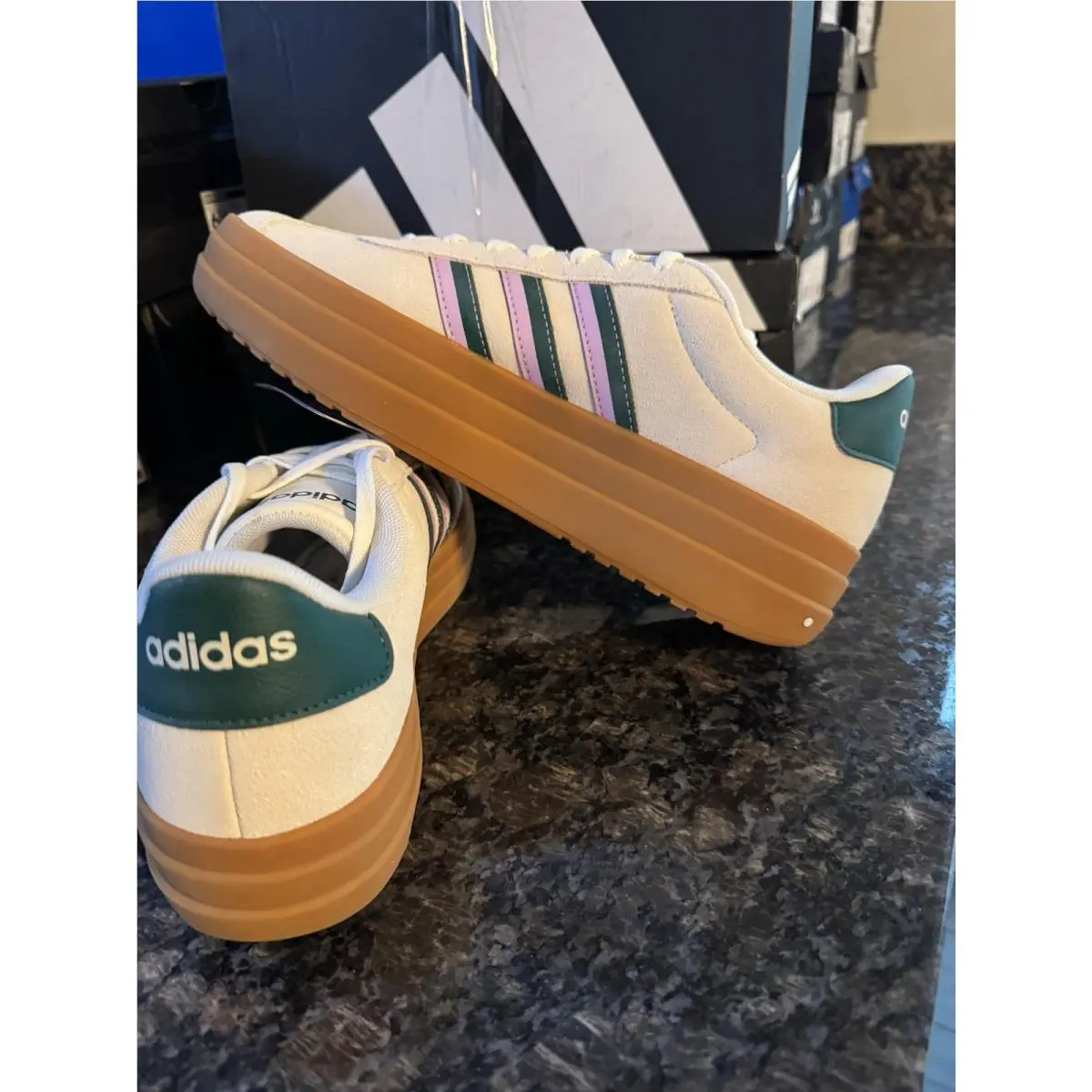 Adidas shoes - adidas Vl Court - Court - Ji1788 - Multicolor, Manufacturer: Clear Pink/Court Green/Core White 9