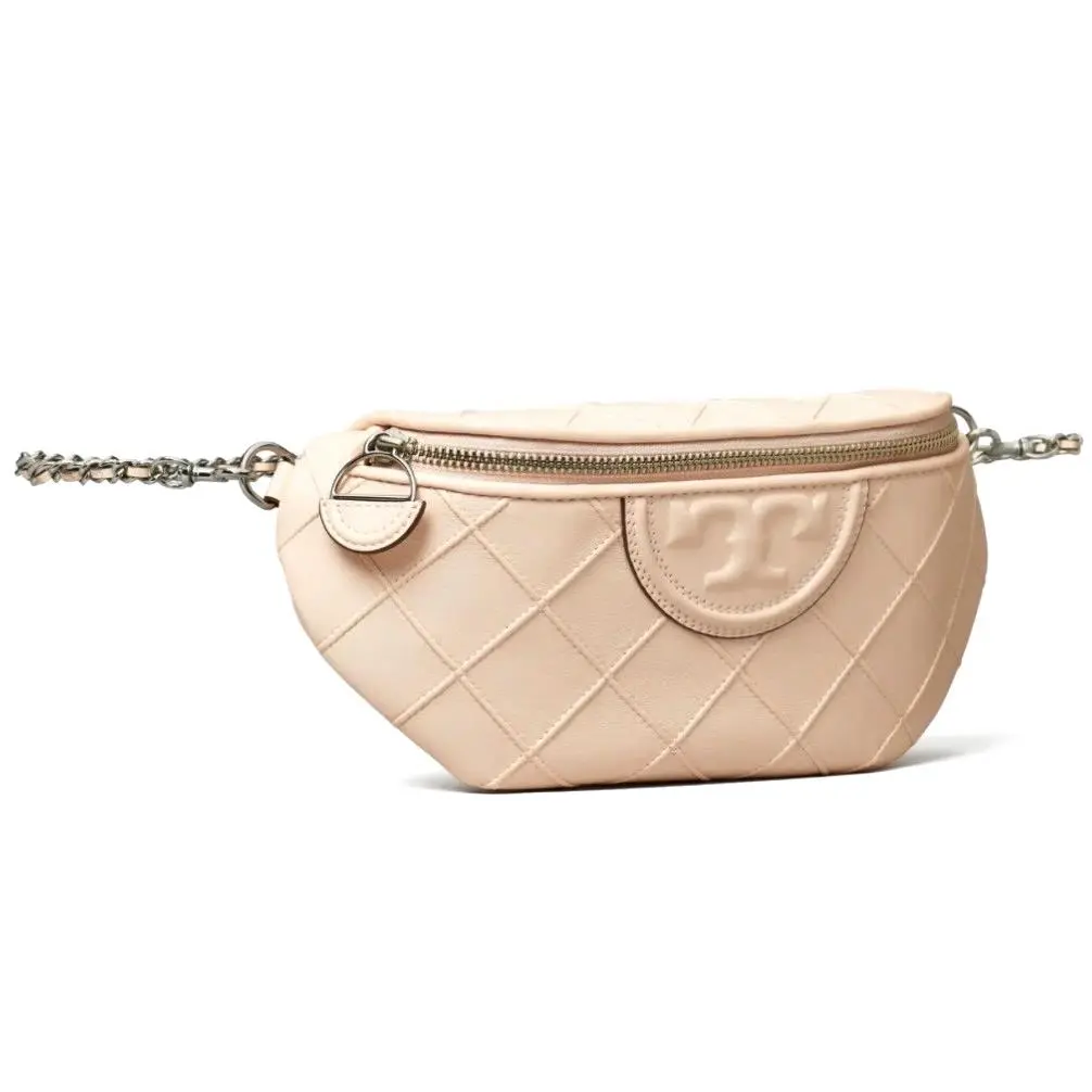 Tory Burch Fleming Soft Quilted Leather Belt Bag IN Soft Pink