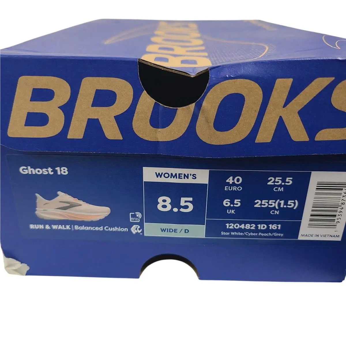 Brooks shoes - Brooks Ghost - Ghost - White, peach, grey 0