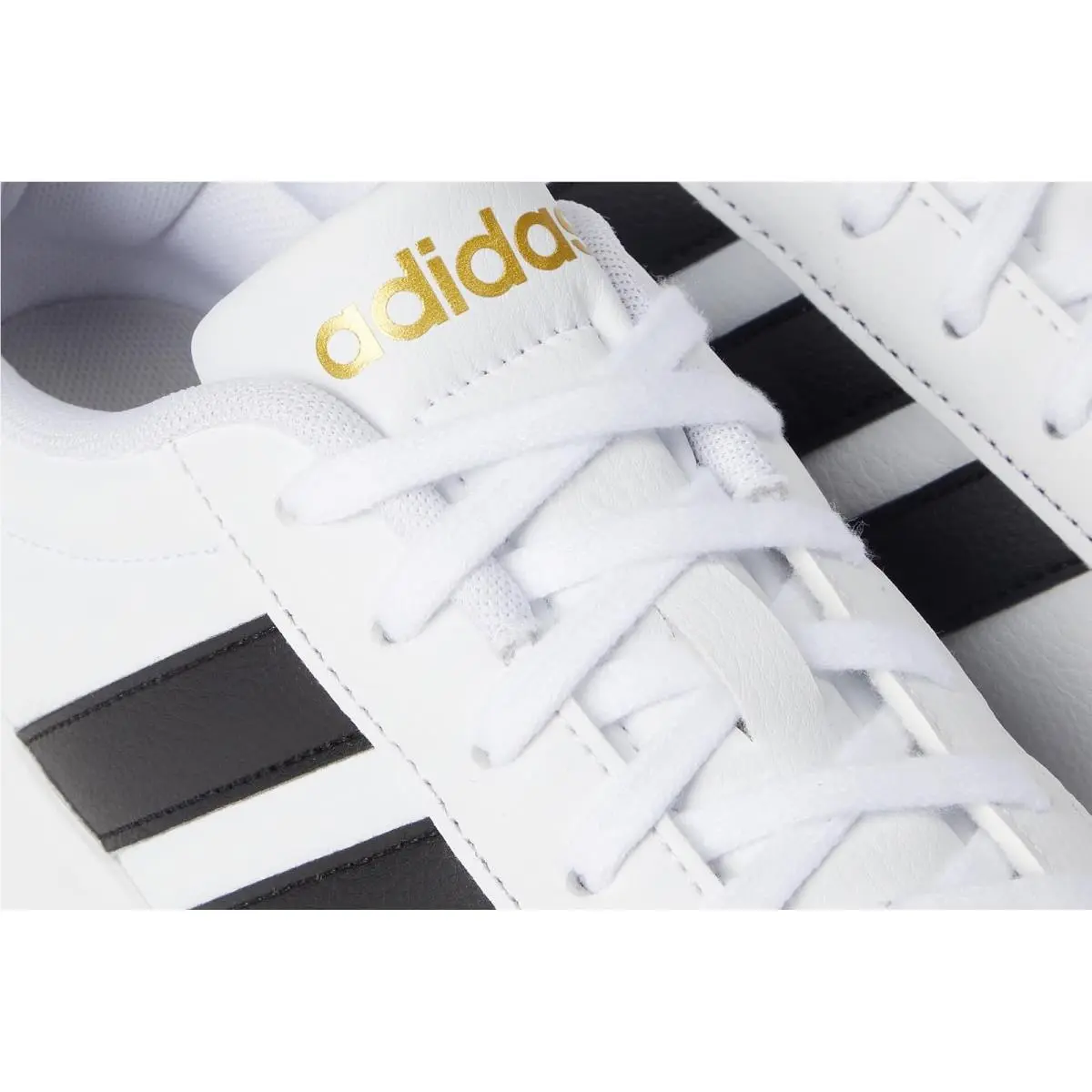 Adidas shoes - White/Black/Gold Metallic 4