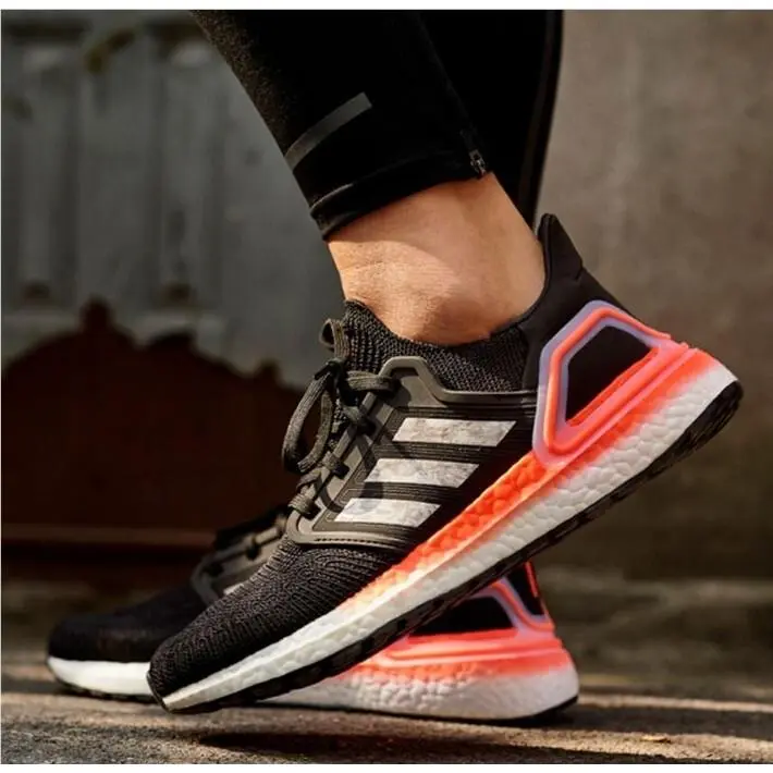 Adidas Ultraboost 20 EG0756 Gym Training Running Shoes-black/coral sz 8