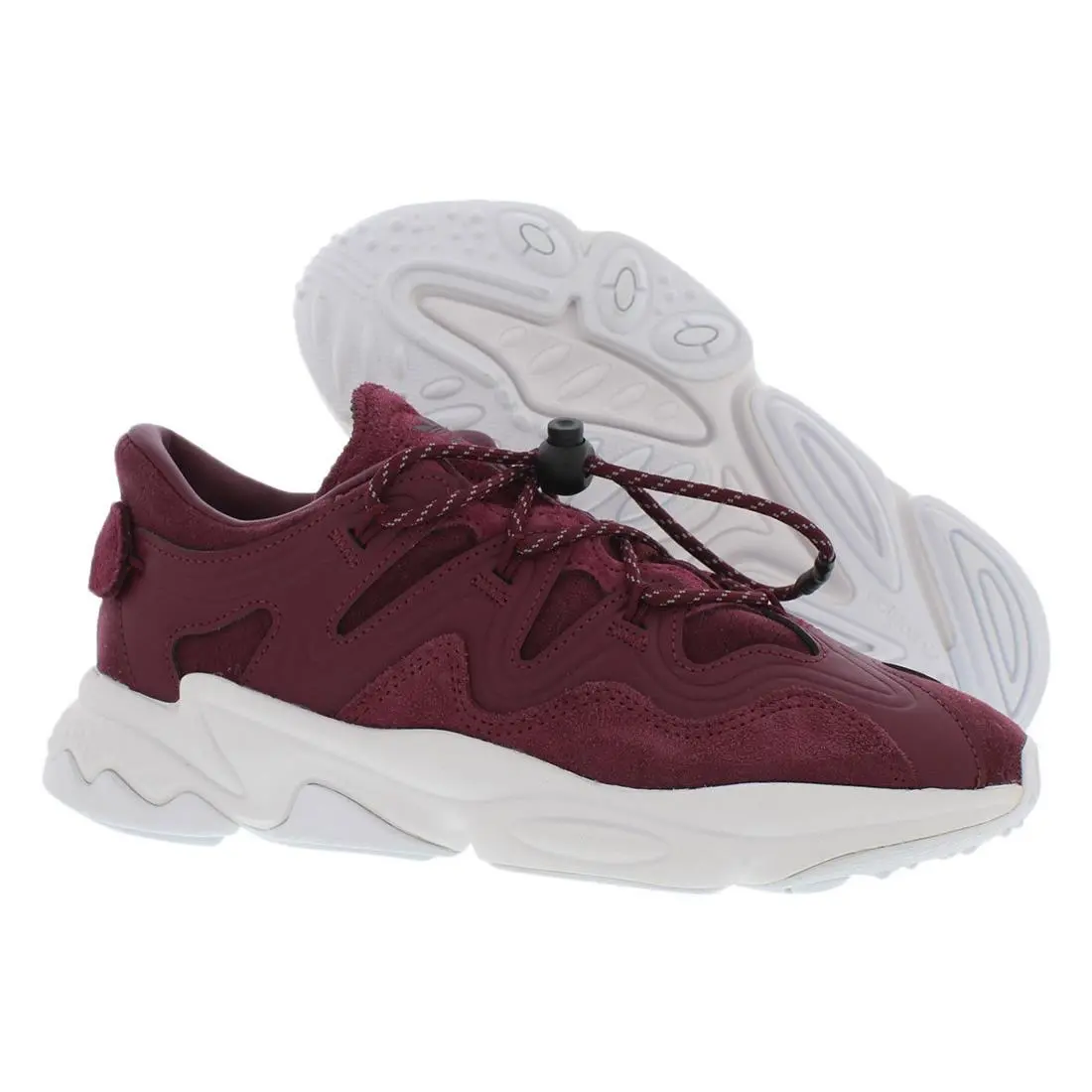 Adidas Ozweego Plus Womens Shoes - Maroon/White, Main: Red