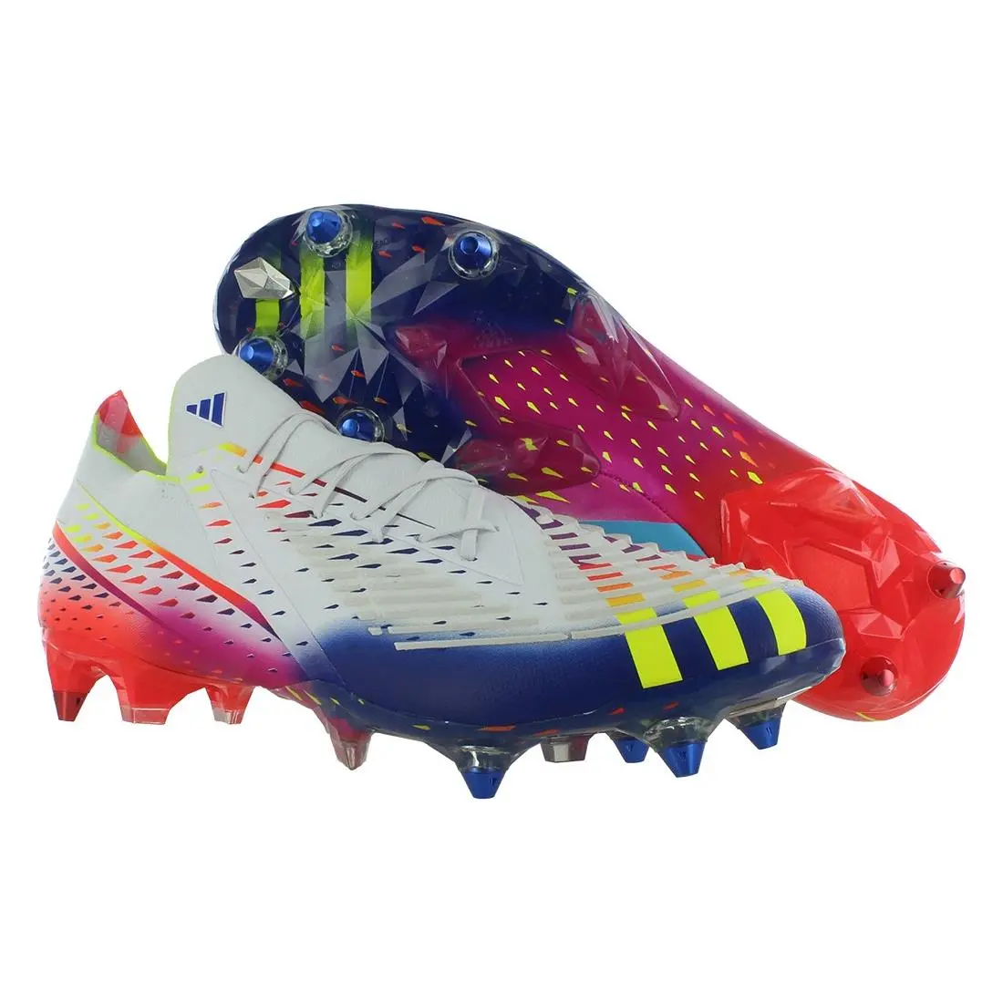 Adidas shoes - Cloud White/Solar Yellow/Power Blue, Main: Multi-Colored 4
