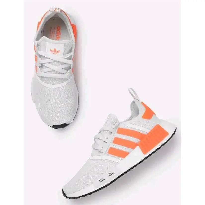 Adidas Nmd R1 HQ4463 Men`s Running Shoes White/solar Orange/black