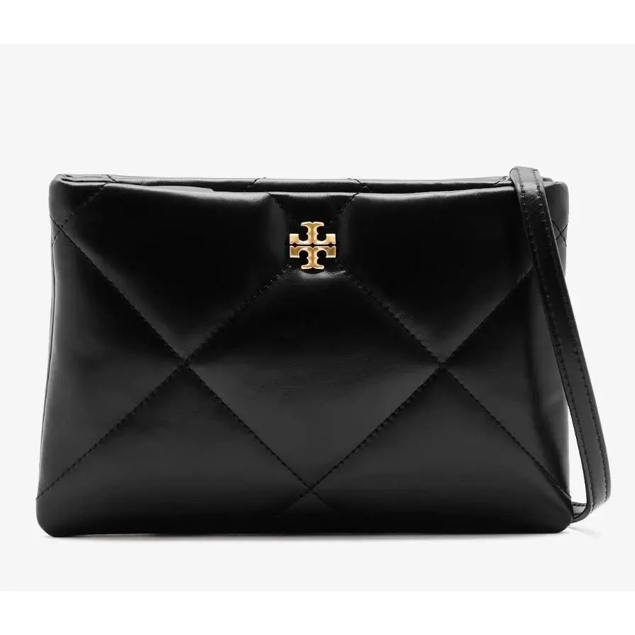 Tory Burch Kira Diamond Quilted Cerossbody Bag IN Black
