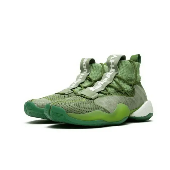 Pharrell Williams PW Crazy Byw Prd EG7729 Green Men`s Basketball Shoes by Adidas