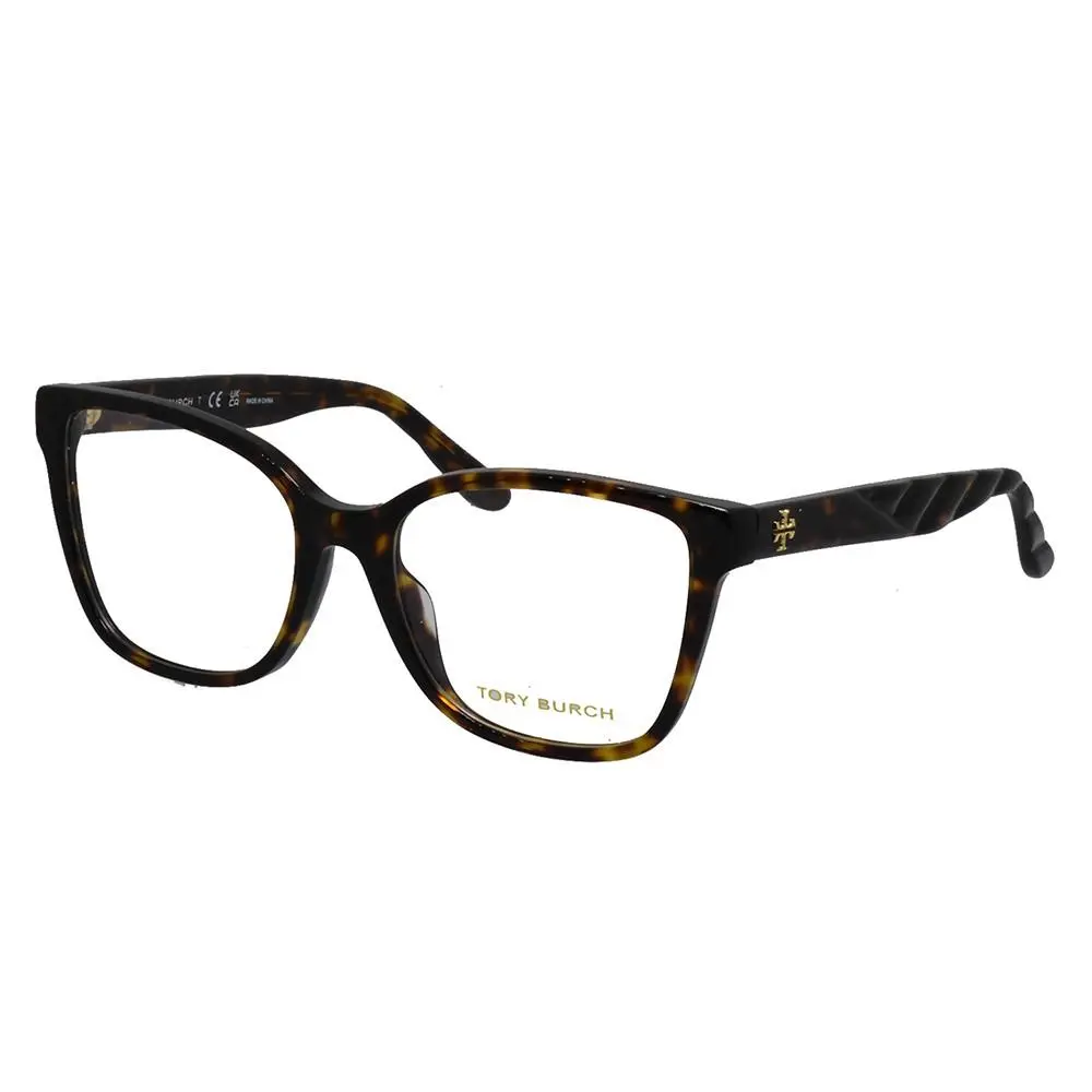 Tory Burch TY 2129U 1728 Dark Tortoise Plastic Oval Eyeglasses 55mm