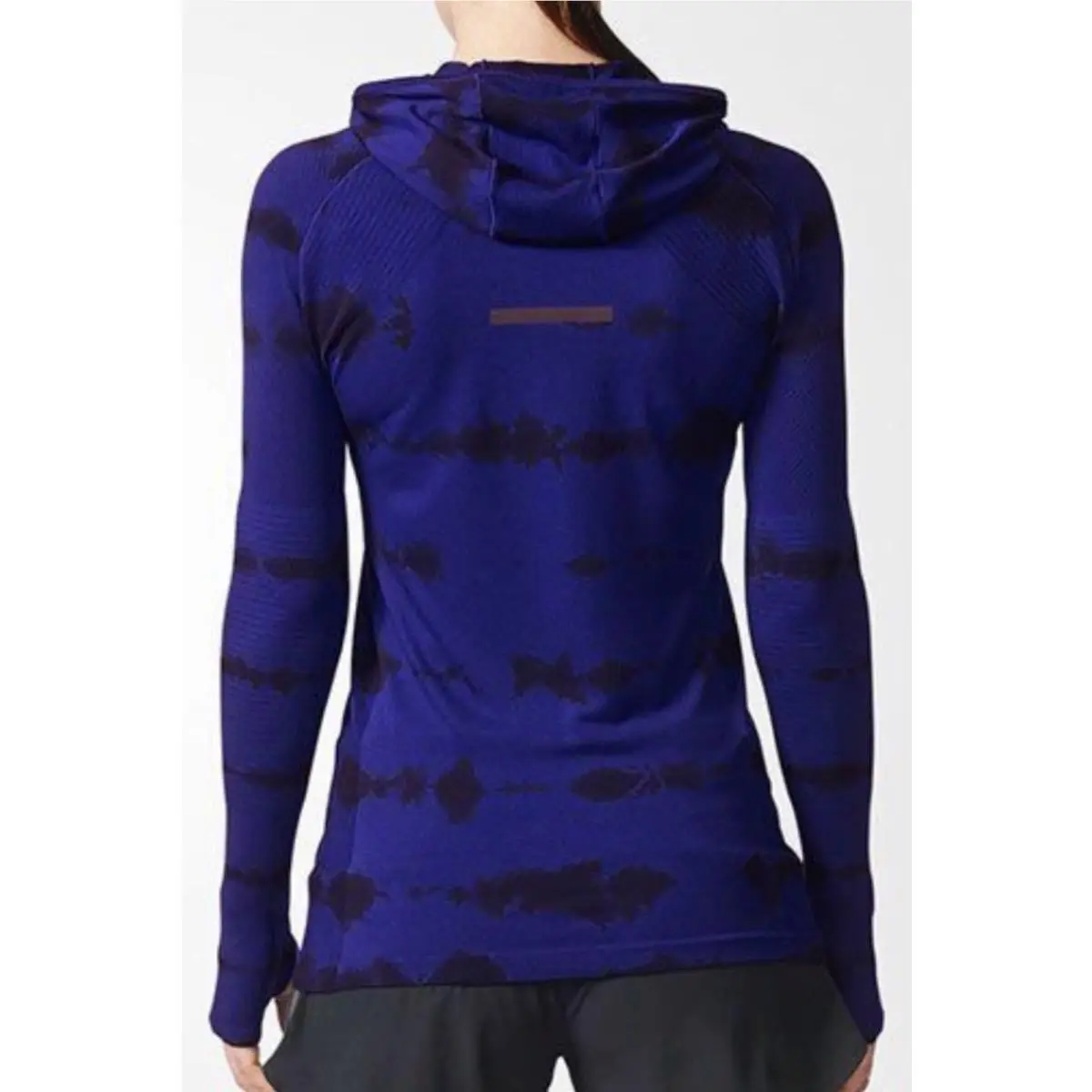 Adidas clothing - ADIDAS Primeknit Hooded L/S Running Tee Shirt - BQ9392 - Blue 7