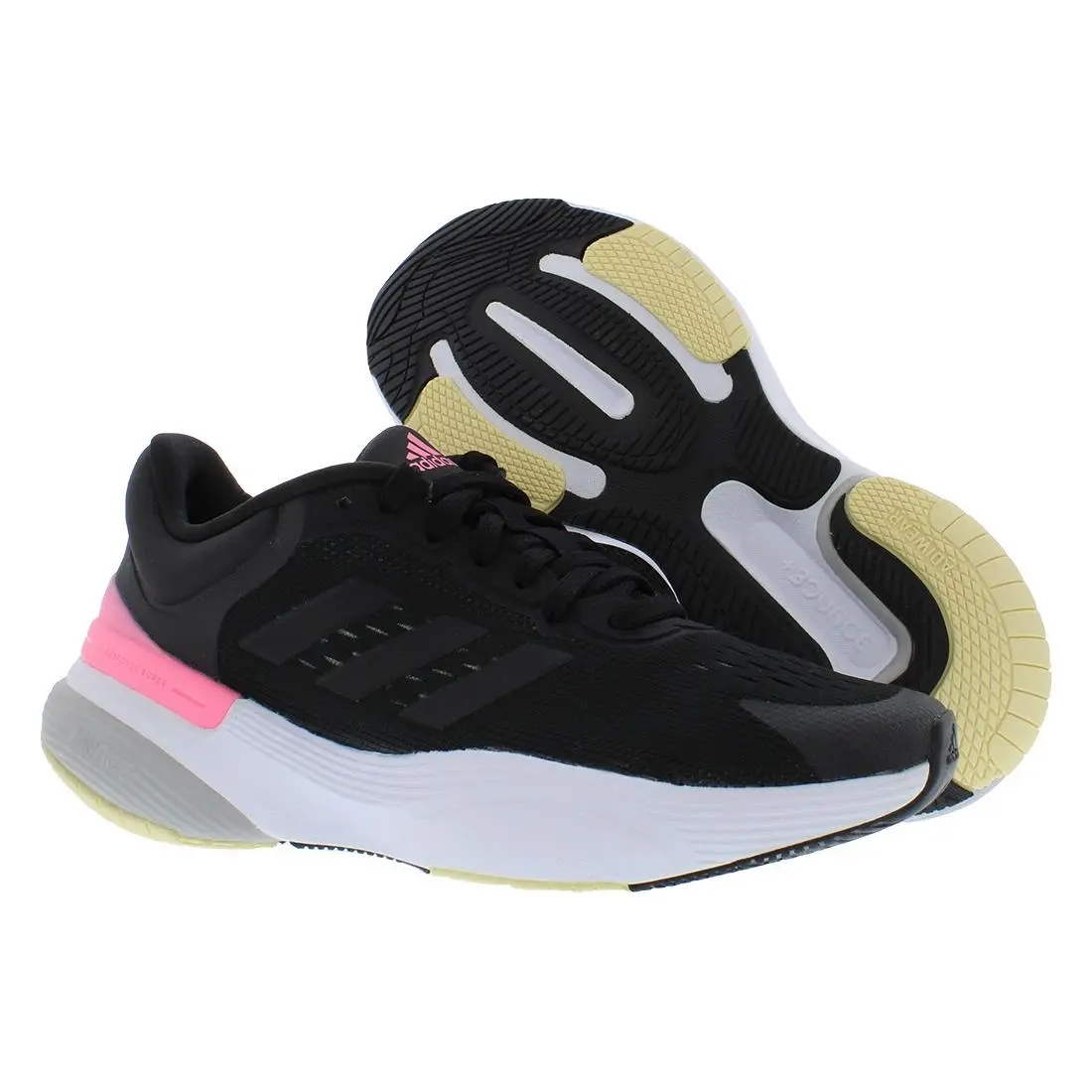 Adidas Response Super 3.0 Womens Shoes - Core Black/Clear Pink/Footwear White, Main: Black