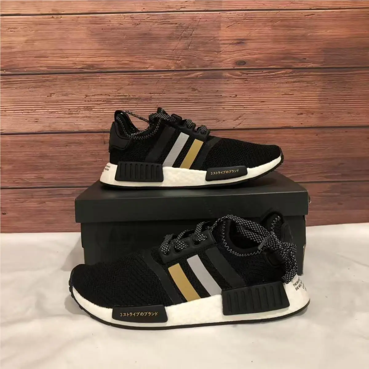 -shoe Palace x NMD_R1 `gold Trefoil` Running Shoes EH2749 by Adidas