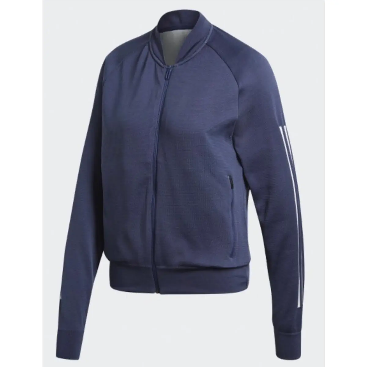 Adidas clothing - ADIDAS ID Knit Noble Indigo Blue White Bomber Jacket - CG1018 - Blue 5