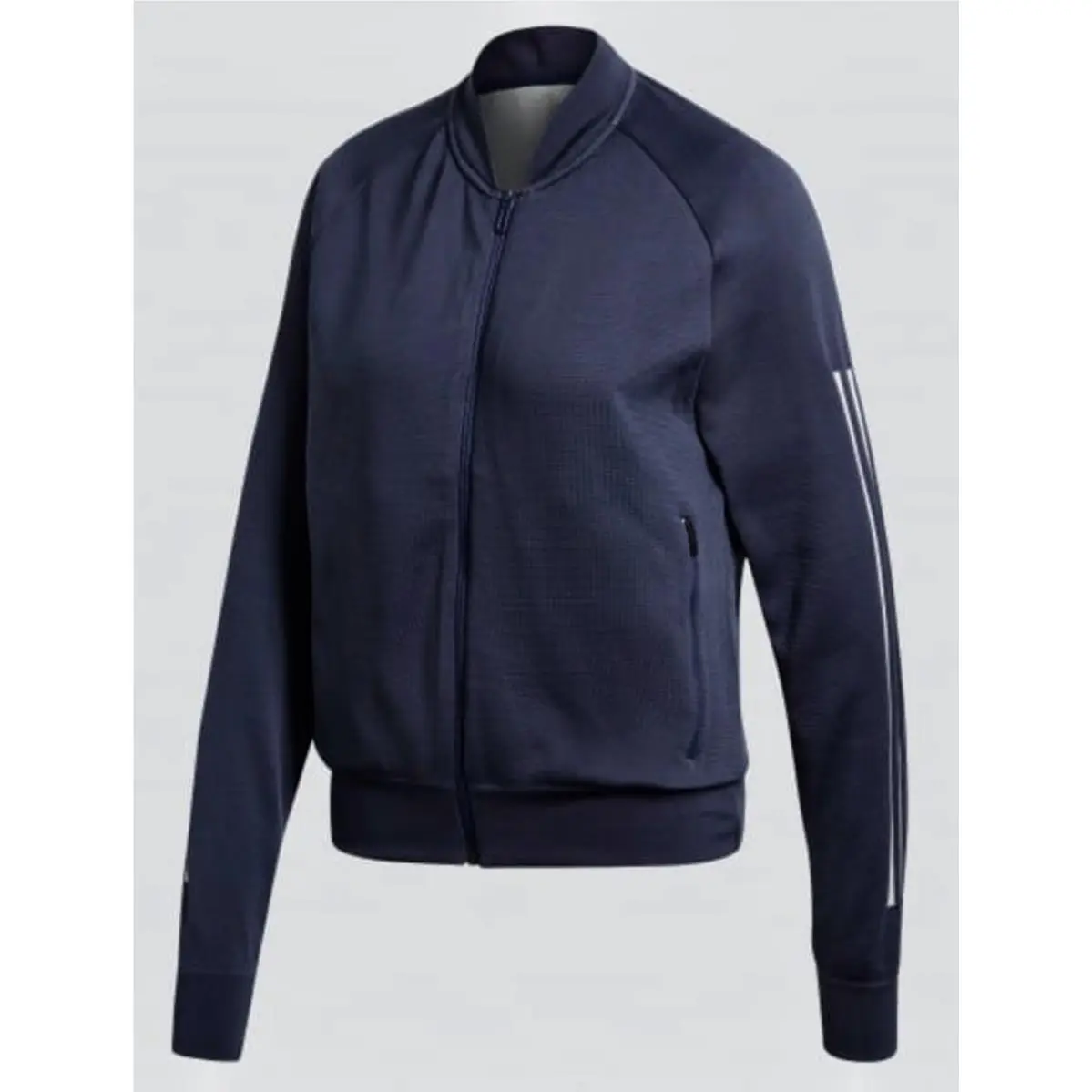 Adidas clothing - ADIDAS ID Knit Noble Indigo Blue White Bomber Jacket - CG1018 - Blue 8