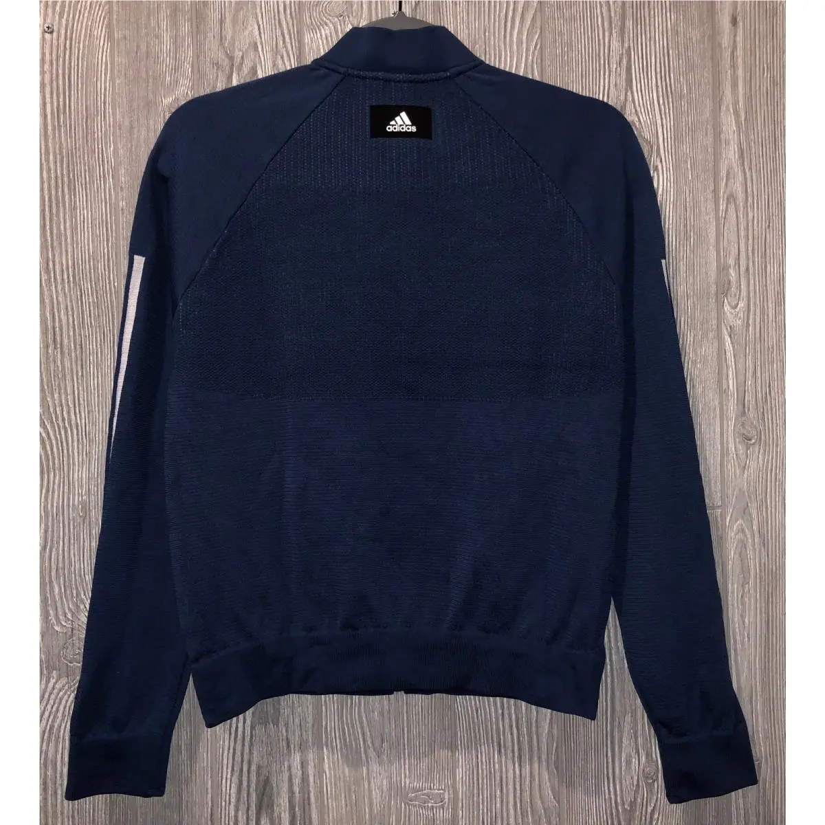 Adidas clothing - ADIDAS ID Knit Noble Indigo Blue White Bomber Jacket - CG1018 - Blue 3