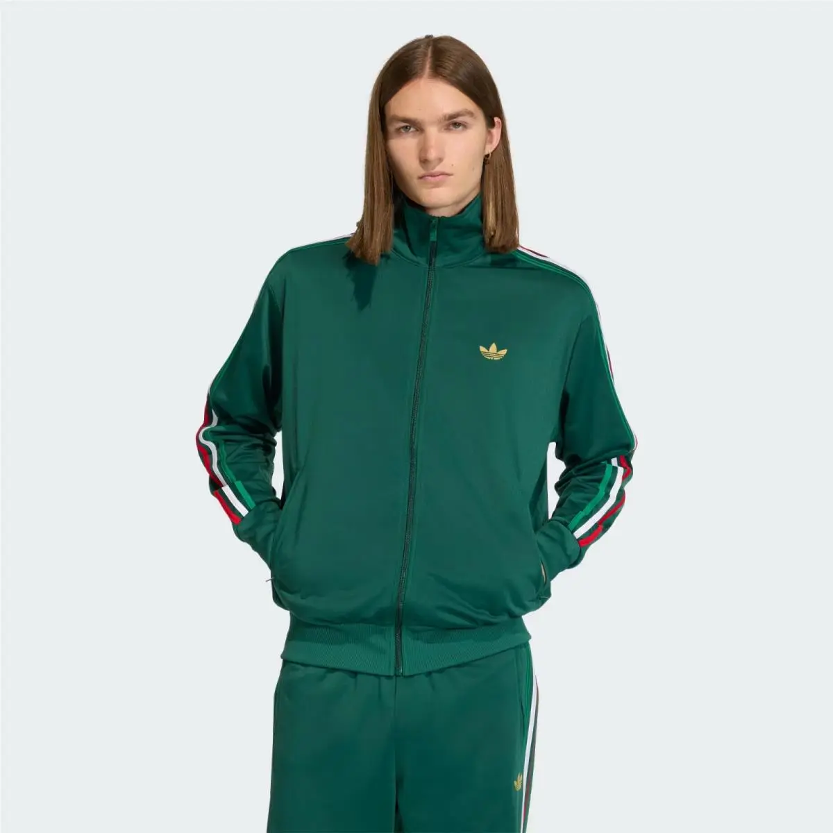 Adidas clothing - Originals Adicolor Classics Firebird - Originals Adicolor Classics Firebird - KD3845 - Team Dark Green / Bold Green / White 7