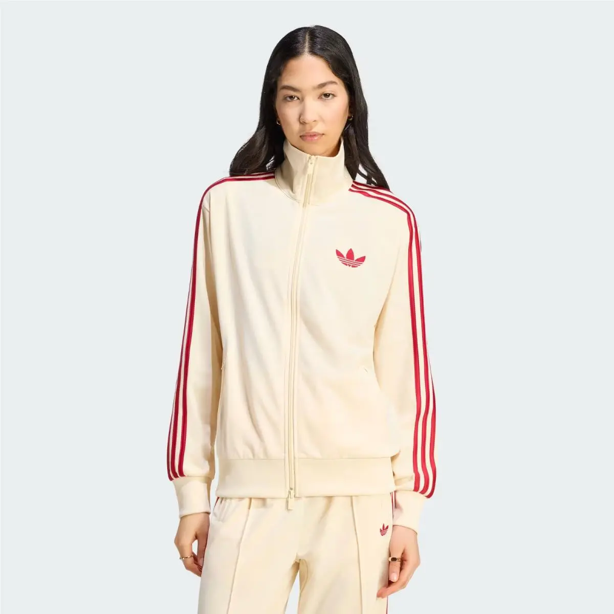 Adidas clothing - adidas Firebird - Firebird - KS4674 - Warm Vanilla / Team Victory Red 11
