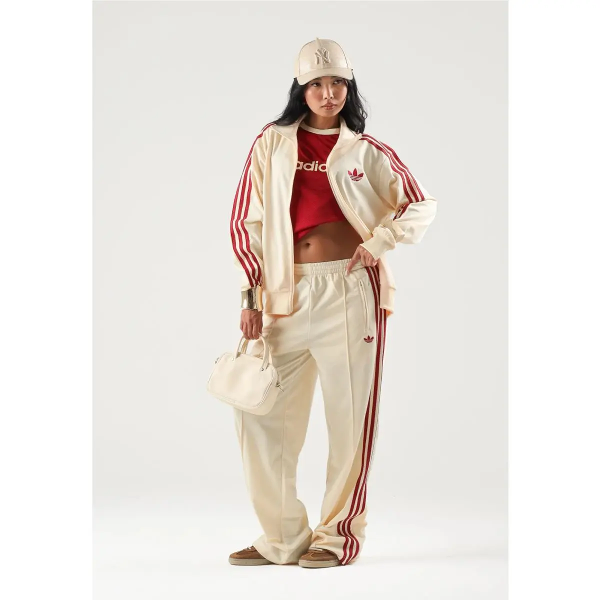 Adidas clothing - adidas Firebird - Firebird - KS4674 - Warm Vanilla / Team Victory Red 19