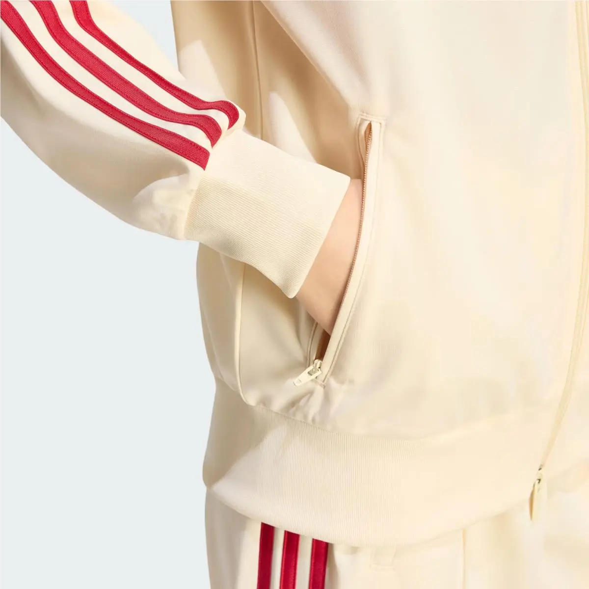 Adidas clothing - adidas Firebird - Firebird - KS4674 - Warm Vanilla / Team Victory Red 22