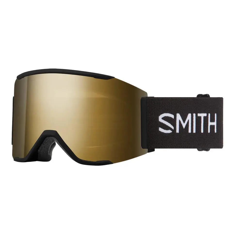 Smith Squad Mag Snow Goggles - 2027 - Black W/chromapop Sun Black Gold Mirror - Frame: Black, Lens: Chromapop Sun Black Gold Mirror
