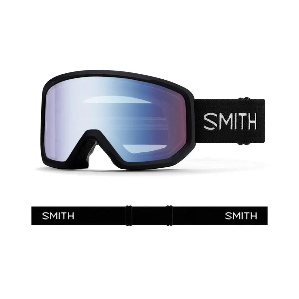 Smith Transfer Snow Goggles - 2027 - Black W/blue Sensor Mirror by Smith Optics