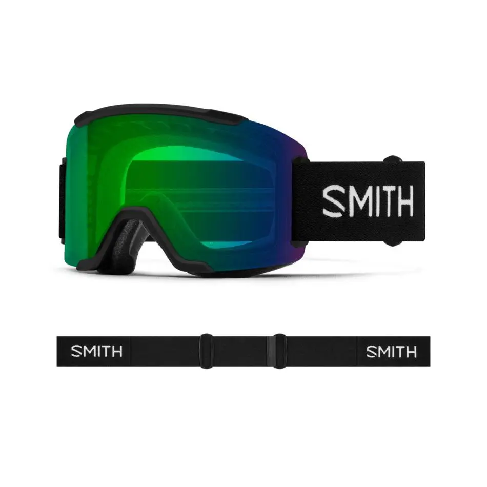 Smith Squad 2 Snow Goggles - 2027 - Black W/chromapop Everyday Green Mirror - Frame: Black, Lens: Chromapop Everyday Green Mirror