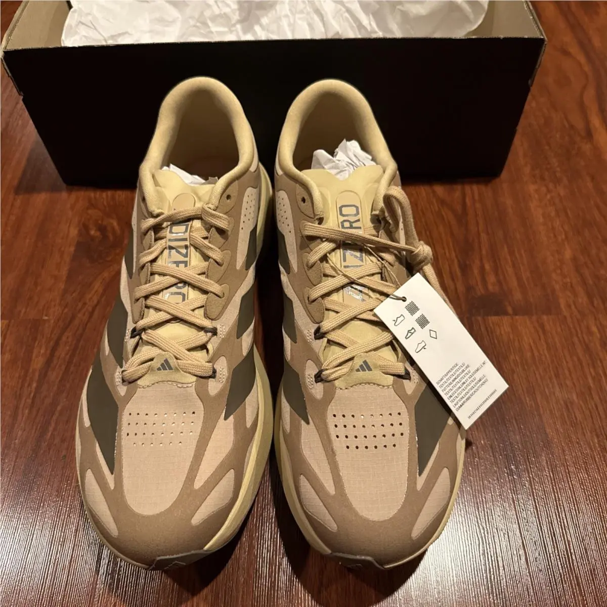Adidas Men’s Adizero Evo SL Exo Suede Beige Brown KI2685 Size 12