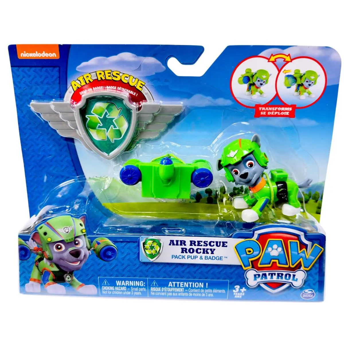 Paw Patrol Air Rescue Rocky Transforming Flight Board Pack Badge 2015 Toys 3+
