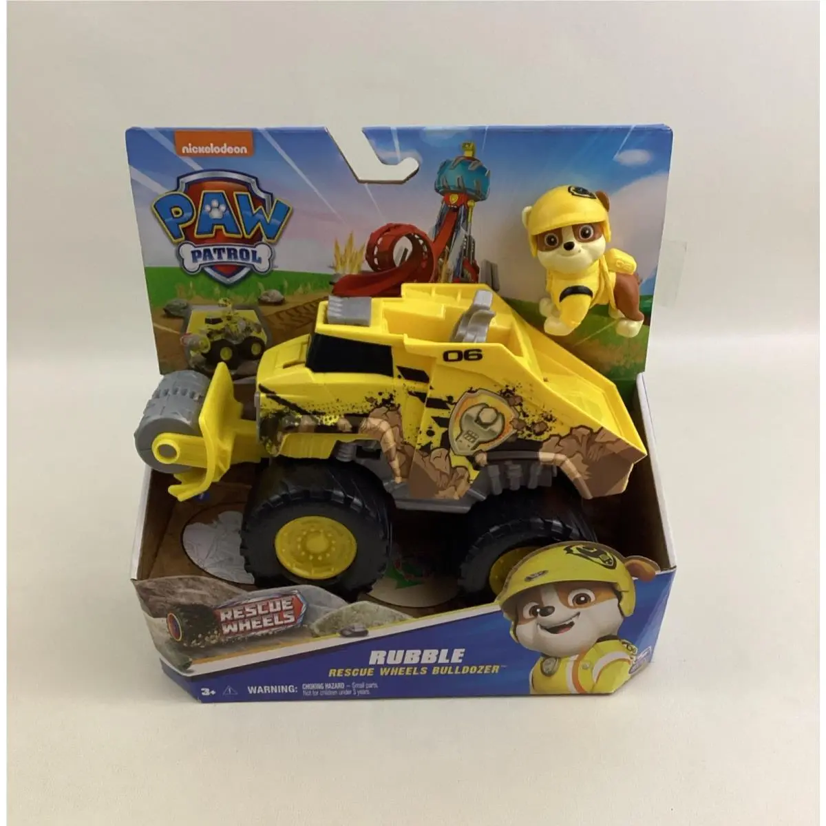 Paw Patrol Rescue Wheels Rubble’s Bulldozer Toy Truck with Figure