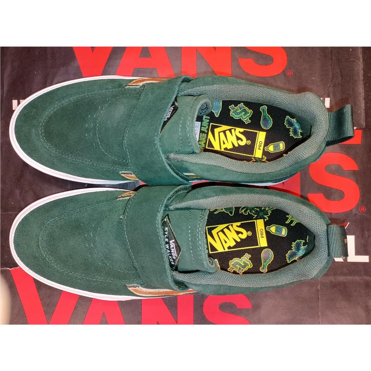 Vans shoes - Kyle Walker Pro - Kyle Walker Pro - VN0A4UW30WC - Green, Gold, Manufacturer: Forest/Gold 8