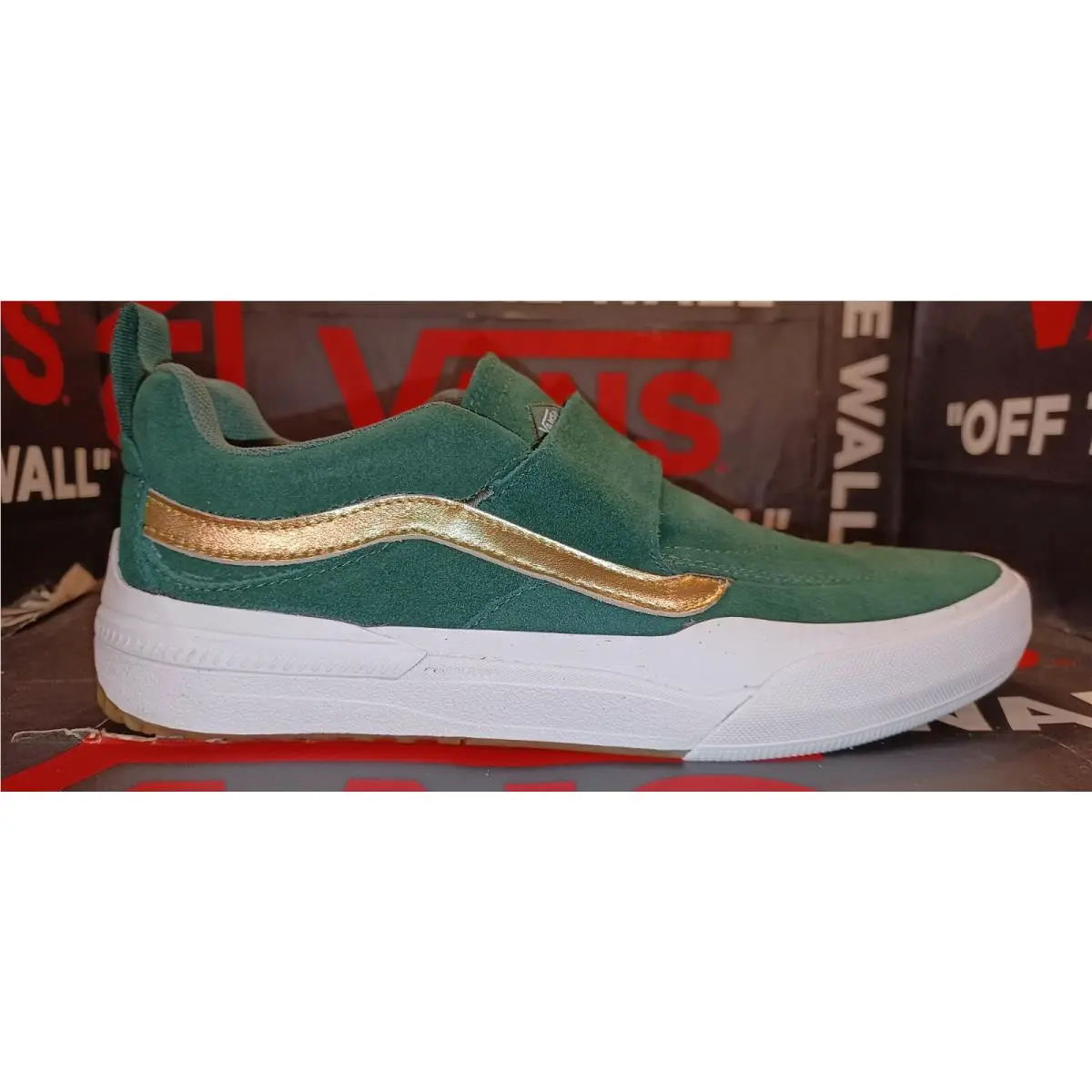 Vans shoes - Kyle Walker Pro - Kyle Walker Pro - VN0A4UW30WC - Green, Gold, Manufacturer: Forest/Gold 9
