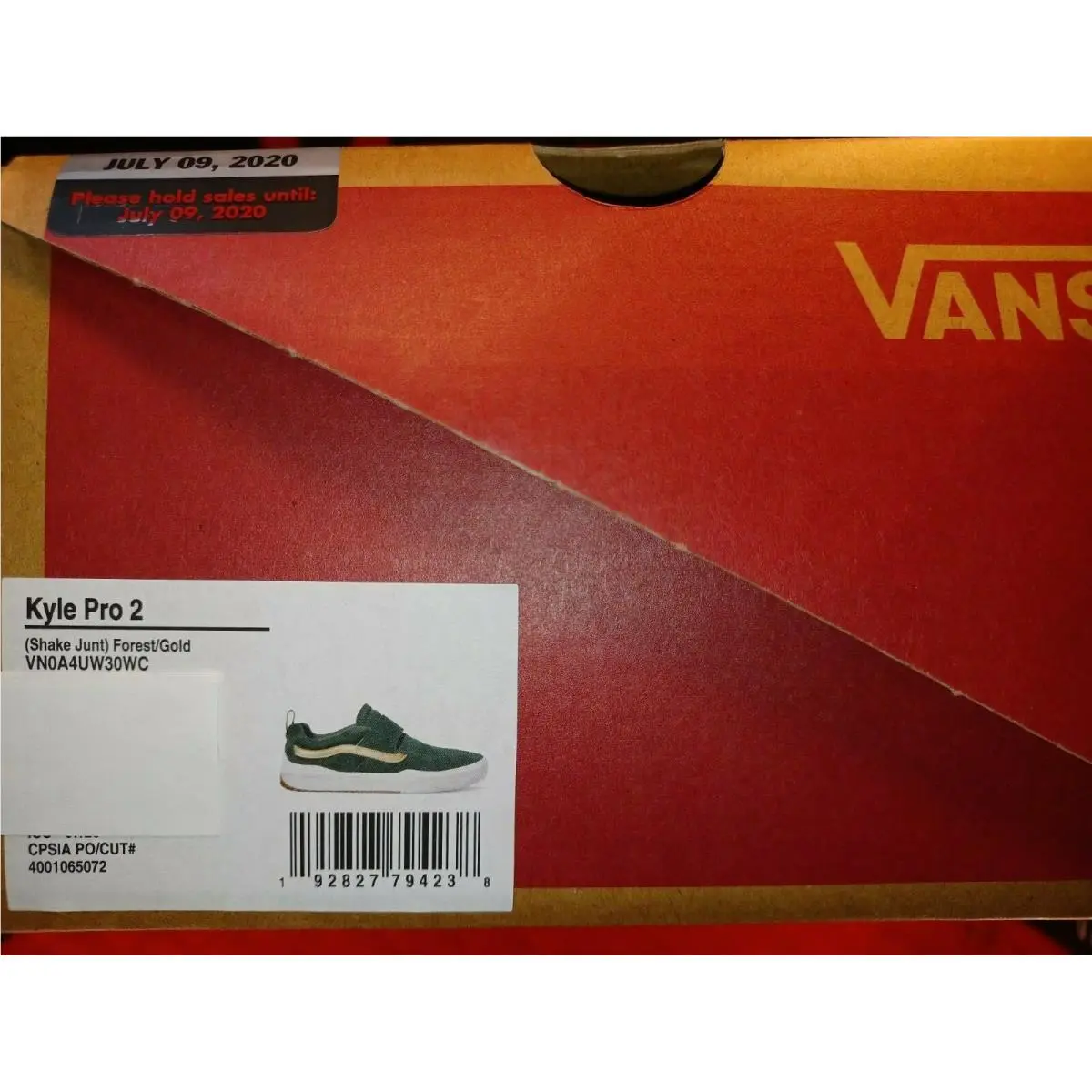 Vans shoes - Kyle Walker Pro - Kyle Walker Pro - VN0A4UW30WC - Green, Gold, Manufacturer: Forest/Gold 0