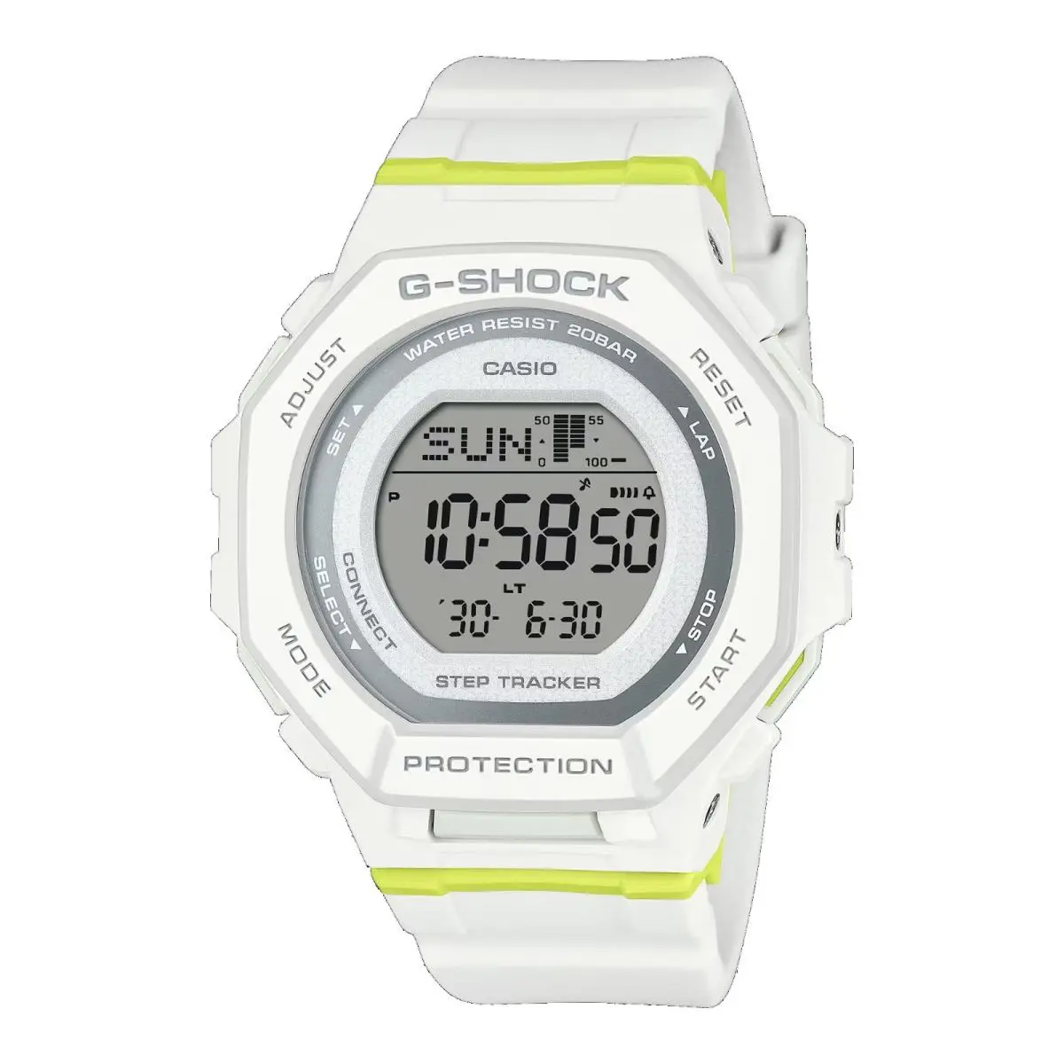 GMD-B300SC-7 Women`s White Bluetooth Alarm Chronograph Move G Shock Watch by Casio